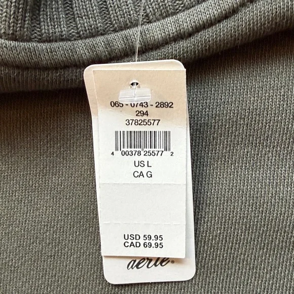 Aerie Women’s Dark Green Large Oversized Crewneck Sweater - Picture 6 of 6